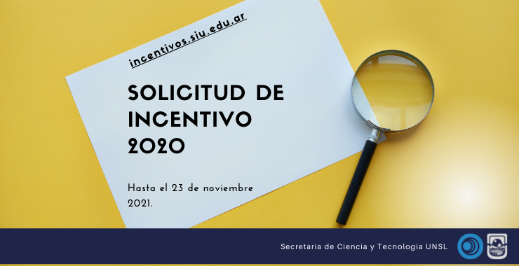 SOLICITUD DE INCENTIVO 2020