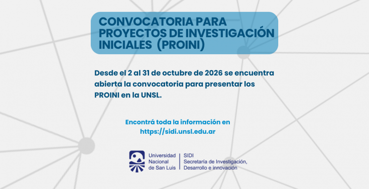 Convocatoria a Proyectos de Investigación Iniciales – PROINI 2026-2027