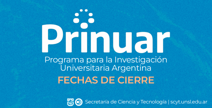 PRINUAR: Fechas de cierre de convocatoria
