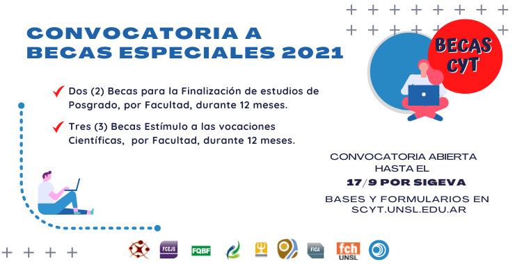 Convocatoria abierta a Becas Especiales de Ciencia y Tecnología 2021